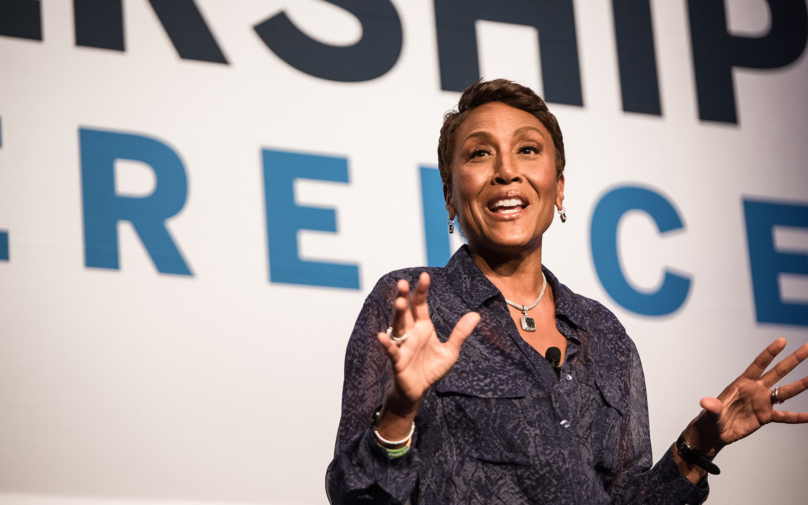 Robin Roberts, Co-Anchor, ABC “Good Morning America,” delivers the keynote presentation. (Nathan Oldham/UConn School of Business)